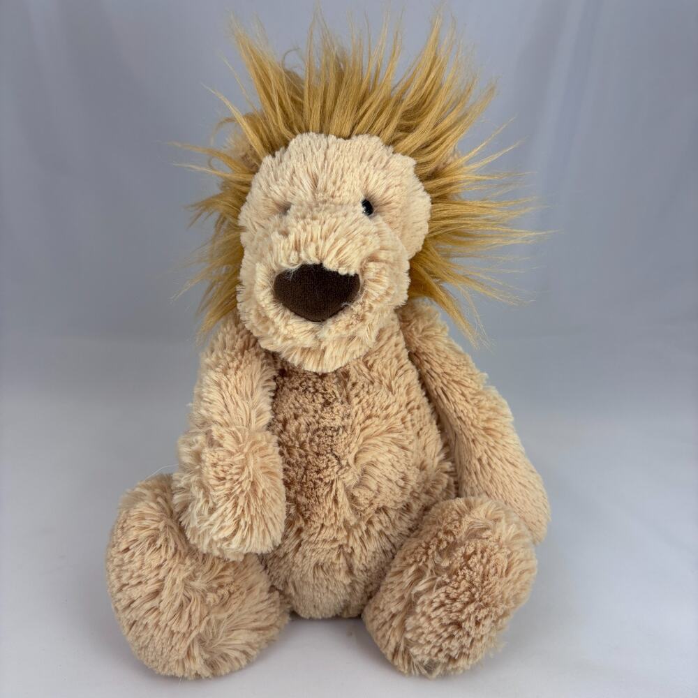 Jellycat Bashful Lion (Medium / Original size) 12” Tall Or 9” Sitting Wild Mane